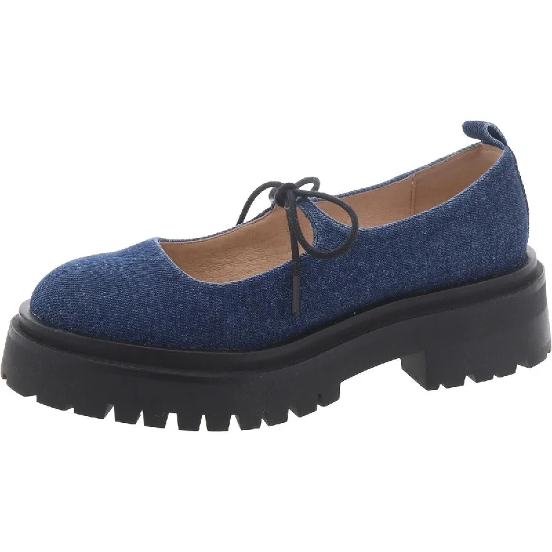 Landon Womens Denim Slip On Moccasins