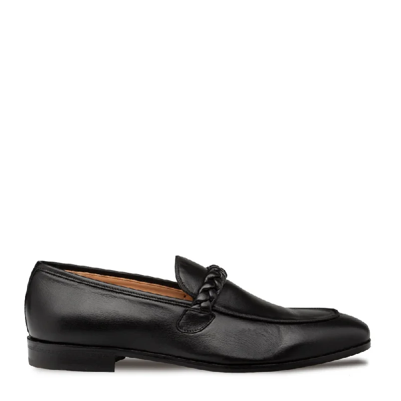 loafers for stylish everyday wear-Mezlan Parole 21047 Men's Shoes Black Soft Calf-Skin Leather Penny Loafers (MZ3744)