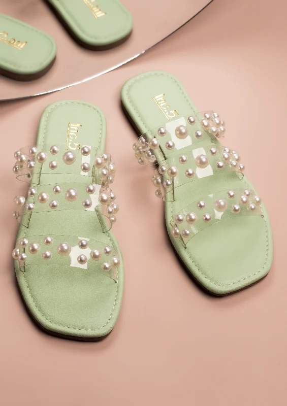 charm flats supportive-Comfortable flats for walkingWomen Pista Western Embellished Open Toe Flats with Pearl Studded