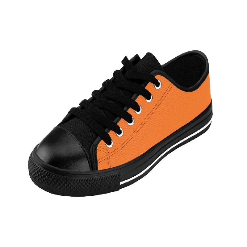 casual athletic shoes groove-Sunset Orange Color Women's Sneakers, Lightweight Low Tops Running Best Tennis Shoes For Ladies (US Size: 6-12)