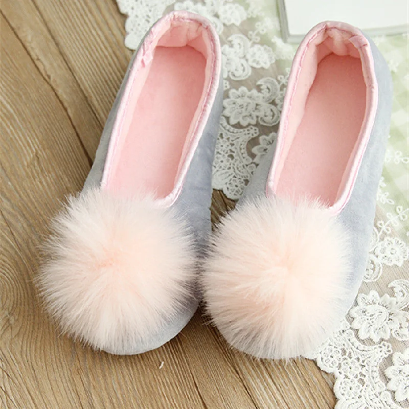 Slippers with soft soles-Women Indoor Wear Shoes Home Slippers Sweet Looking Two Colors Spring Autumn Wear Fashion Style Comfortable Wear