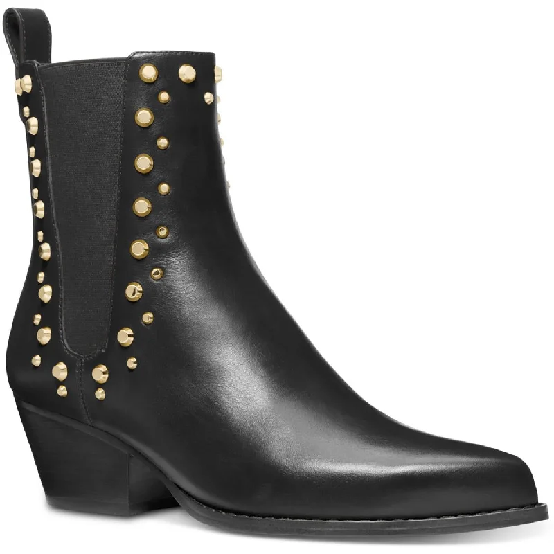 boots with anti-slip soles for icy conditions-MICHAEL Michael Kors Womens Leather Chelsea Boots