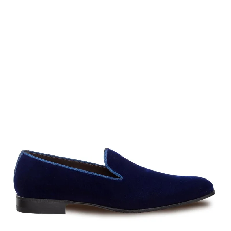 loafers for elegant dinner outings-Mezlan Lublin Men's Designer Shoes Navy Fabric Loafers 9273 (MZ3107)