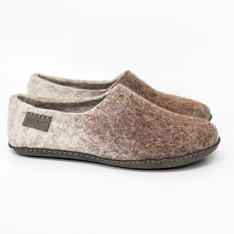 Slippers with bold soles-Men's Slippers OBRE Alpaca clogs