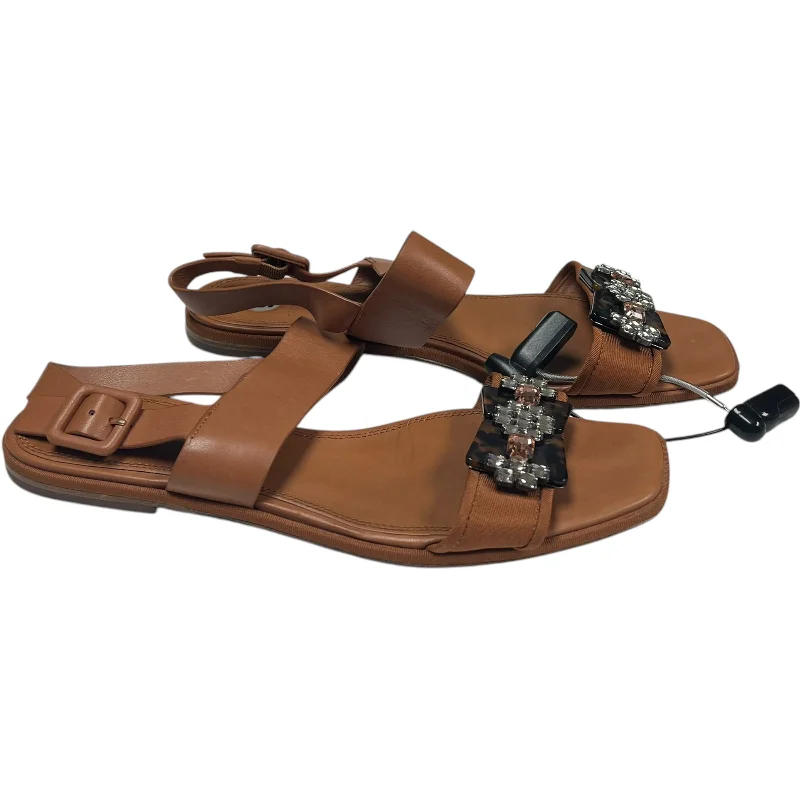 Sandals Designer By Tory Burch In Brown, Size: 9.5