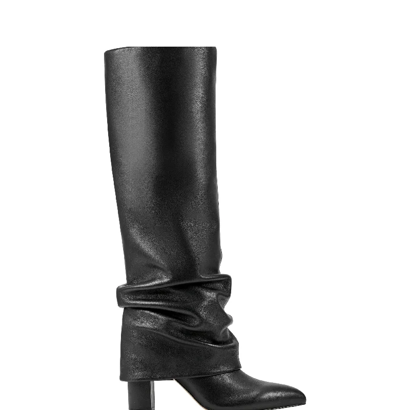 boots with thick padding-Lalita Foldover Dress Boot