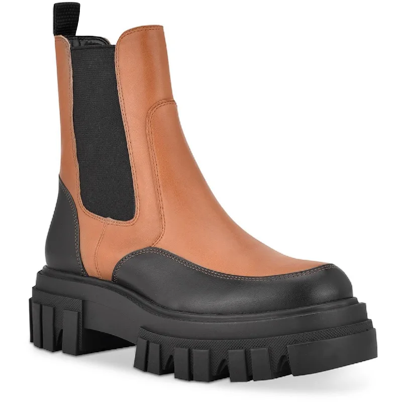 boots for all-weather protection-Marc Fisher LTD Womens Morgan Leather Lug Sole Chelsea Boots