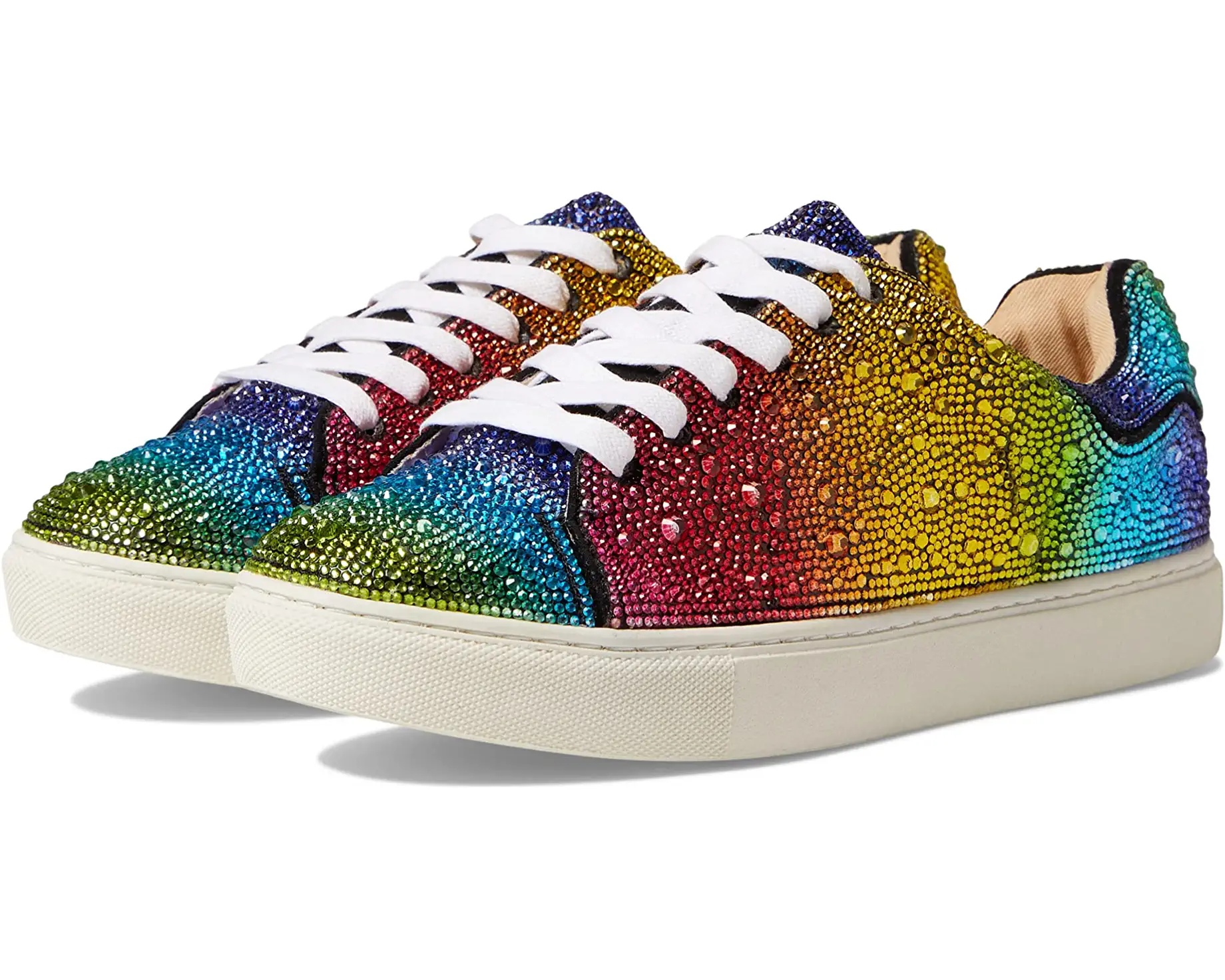 cheap athletic shoes online-Rainbow Rhinestone Sneaker