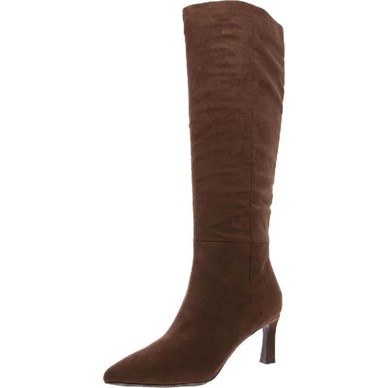 winter boots with traction-Anne Klein Womens Rene Pointed Toe Tall Knee-High Boots