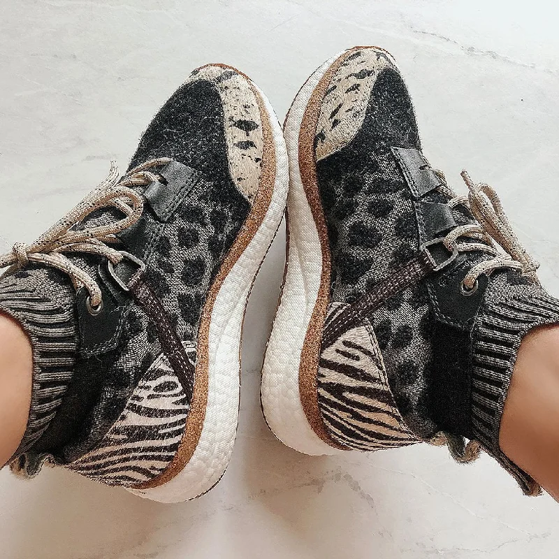 affordable athletic shoes cheap-HYBRID in ANIMAL PRINT High Top Sneakers