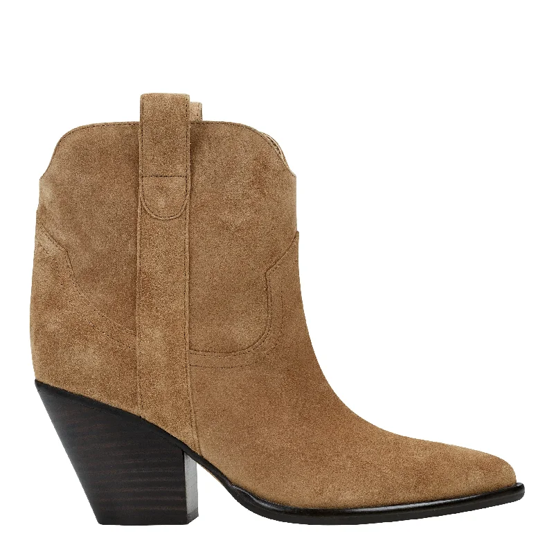 stylish winter boots with fur-Marlie Western Bootie