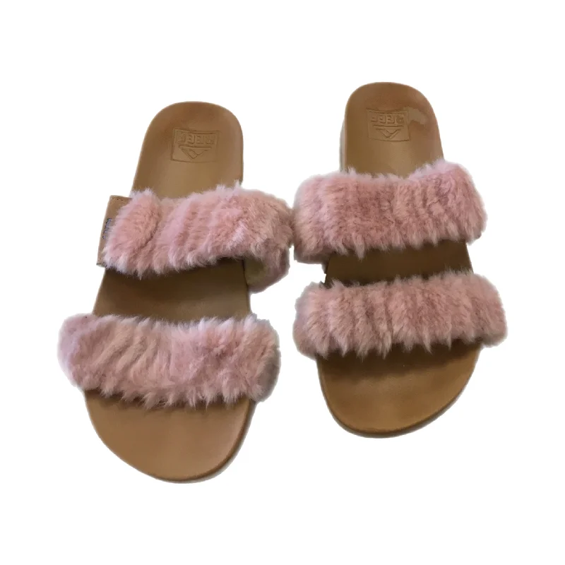 Sandals Flats By Reef In Brown & Pink, Size: 8.5