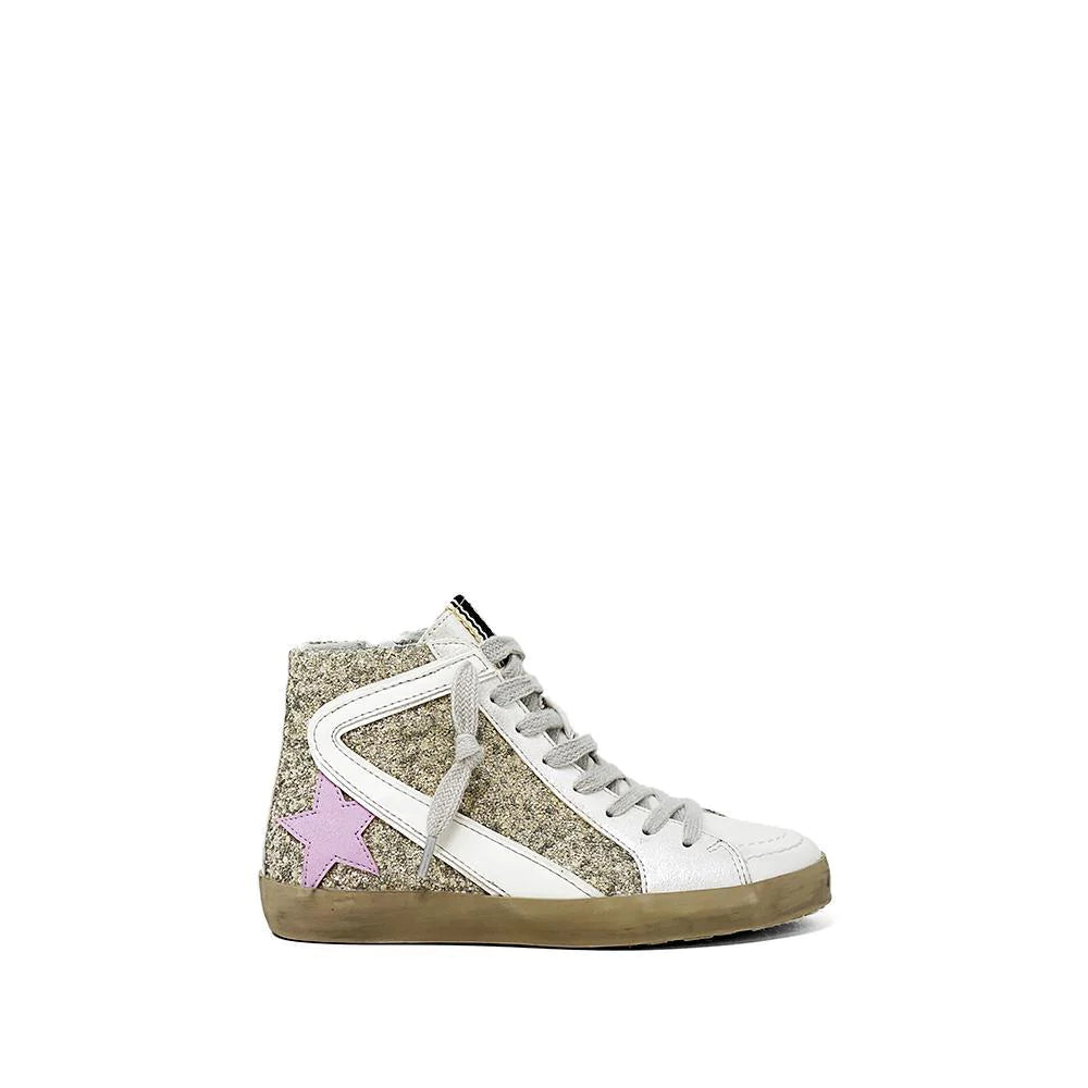 white athletic shoes flair-Pearl Glitter Sneaker