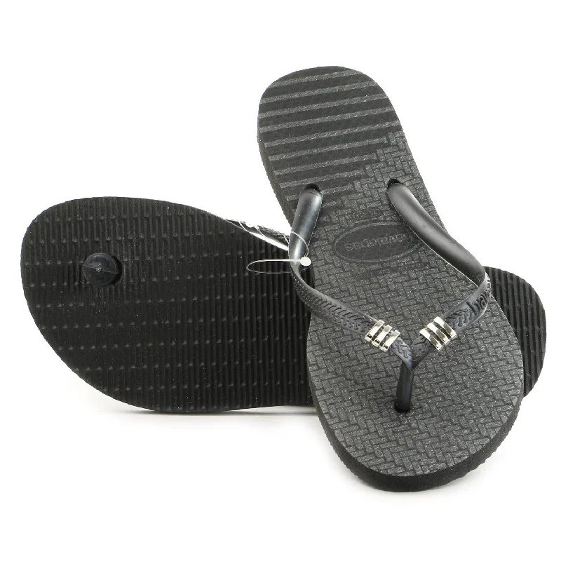 Havaianas Slim Tribal Thong Flip Flop Sandal - Black - Womens