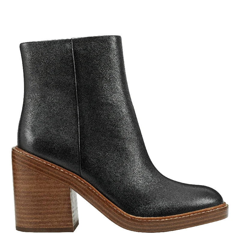 winter boots for urban wear-Haleena Round Toe Bootie