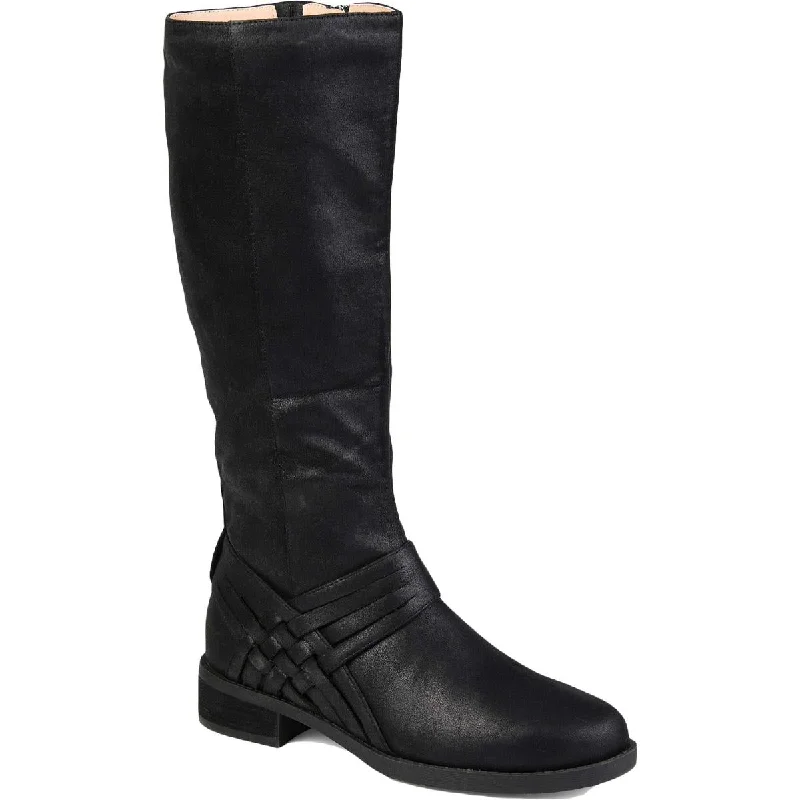 cozy boots for winter-Journee Collection Womens Meg Faux-Suede Tall Knee-High Boots