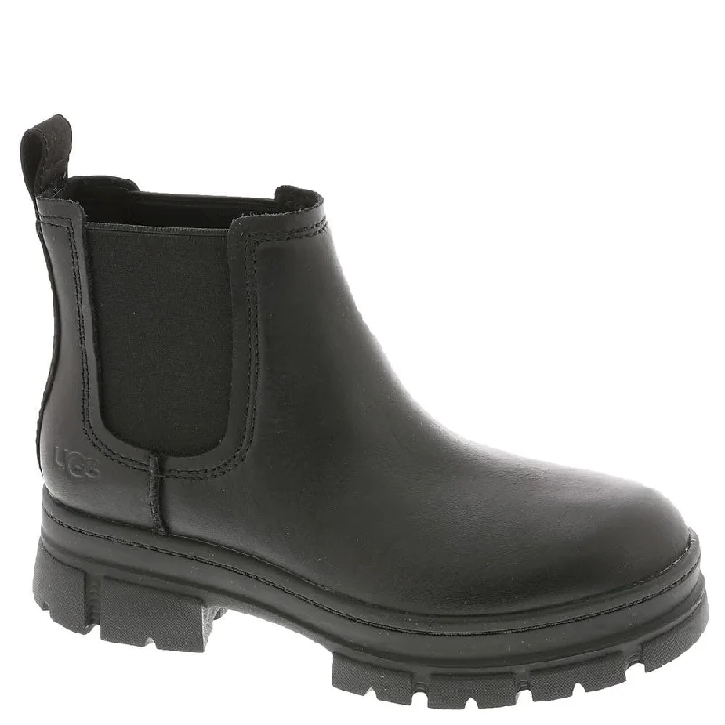 waterproof winter boots-Women's Shoes UGG ASHTON CHELSEA Leather Slip On Boots 1133894 BLACK