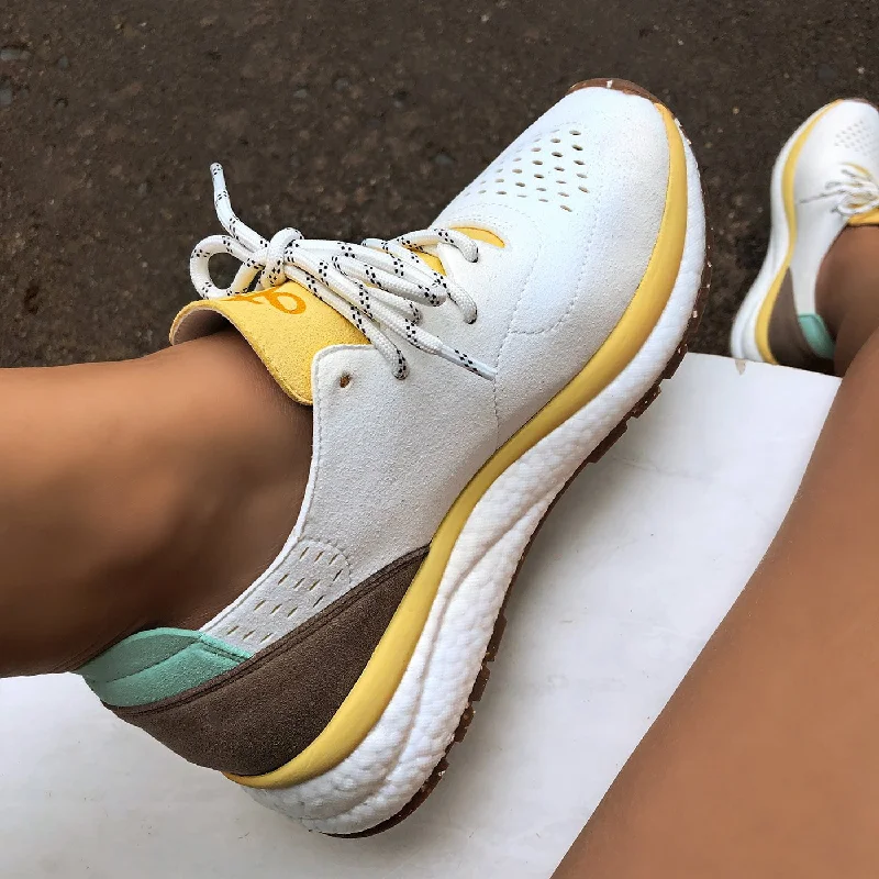 metallic athletic shoes chic-FREE in CANARY Sneakers