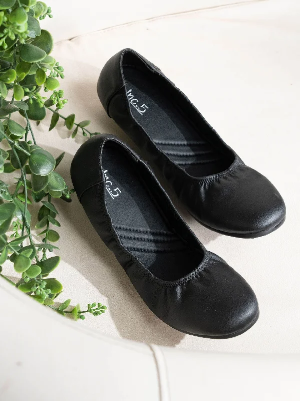 poise flats elegant-Ethical fashion flatsWomen Black Solid Ballerinas Flats