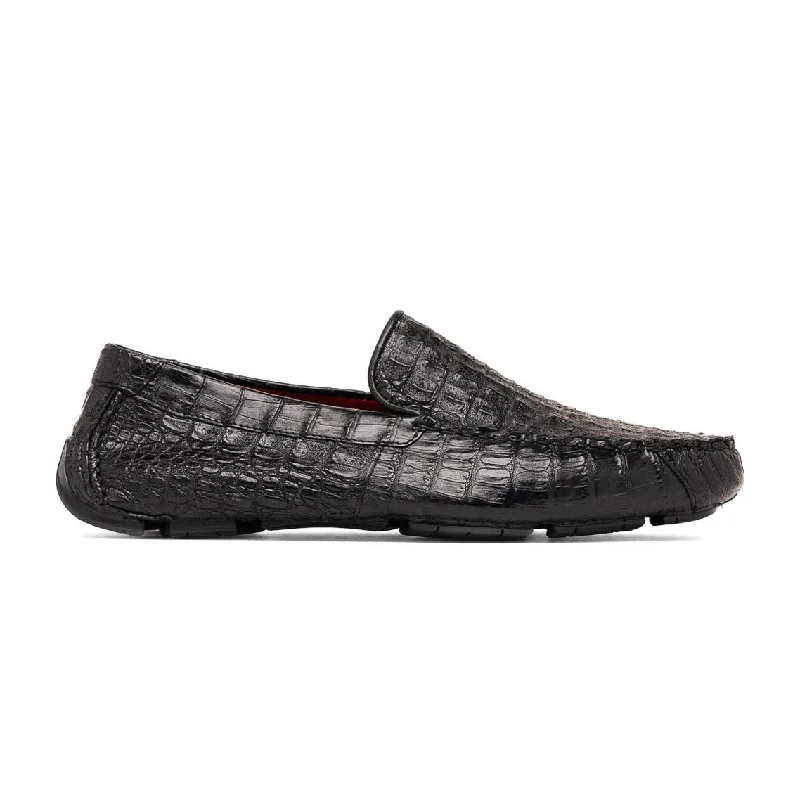 Marco Di Milano Remo Men's Shoes Exotic Crocodile Moccasin Driver Loafers (MDM1188)