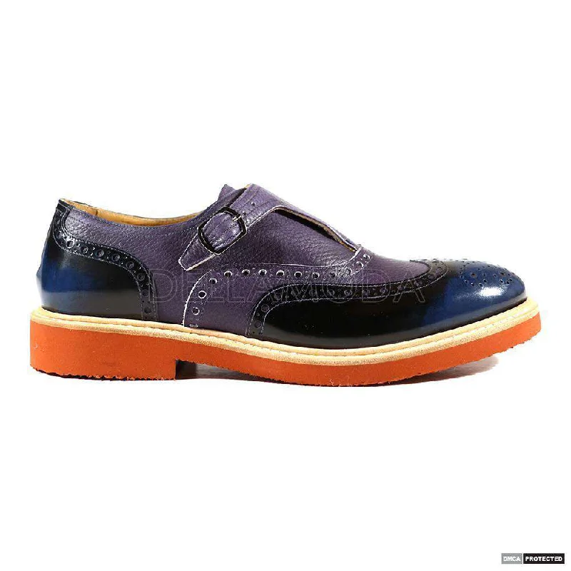 loafers with padded sole for comfort-Dino Bigioni Designer Shoes Men's Italian Shade Fume Indigo Loafers (DB1007)