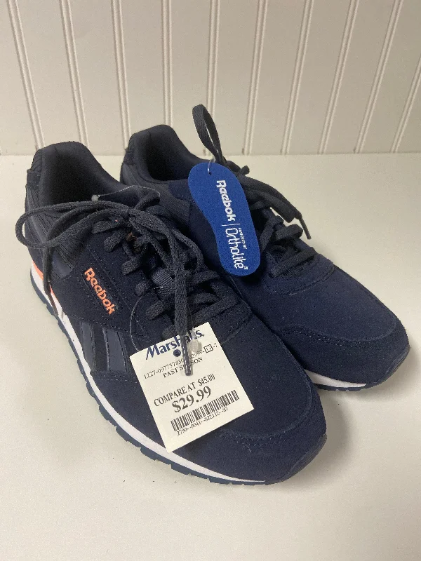 metallic athletic shoes flash-Shoes Sneakers By Reebok In Navy, Size: 8.5