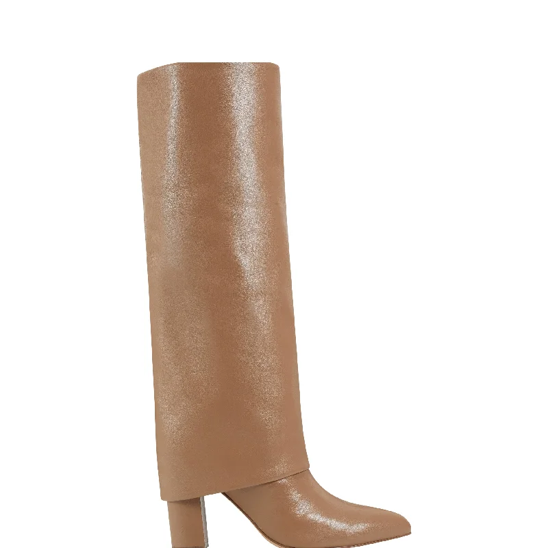 boots with modern design-Leina Block Heel Pointy Toe Dress Boot