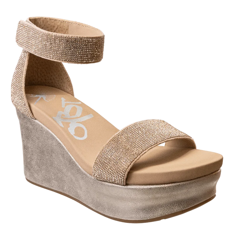 STATUS in ROSE GOLD Wedge Sandals