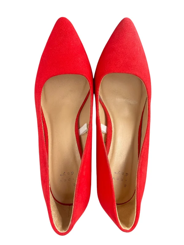 edge high heels premium-Shoes Heels Stiletto By A New Day In Red, Size: 7