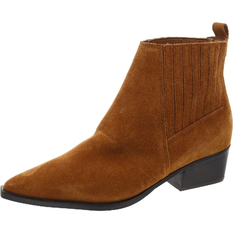 boots for slippery mountain trails-Marc Fisher LTD Womens Faux Suede Pull On Chelsea Boots