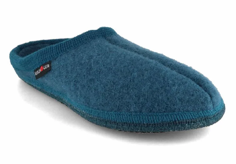 Slippers in rich gray-HAFLINGER Men Women Felt Slippers 'Alaska', turquoise