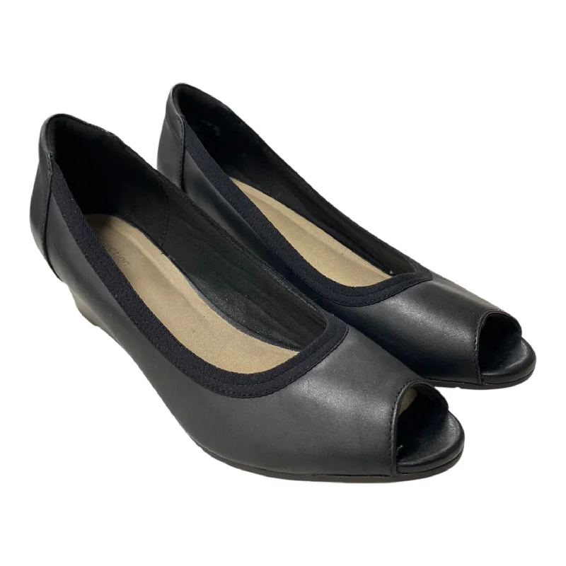 flair high heels navy-Shoes Heels Wedge By Clarks In Black, Size:10