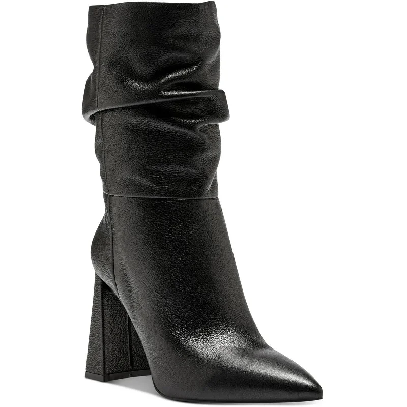 boots for work with slip resistance-Vince Camuto Womens Ambie Ruched Dressy Mid-Calf Boots