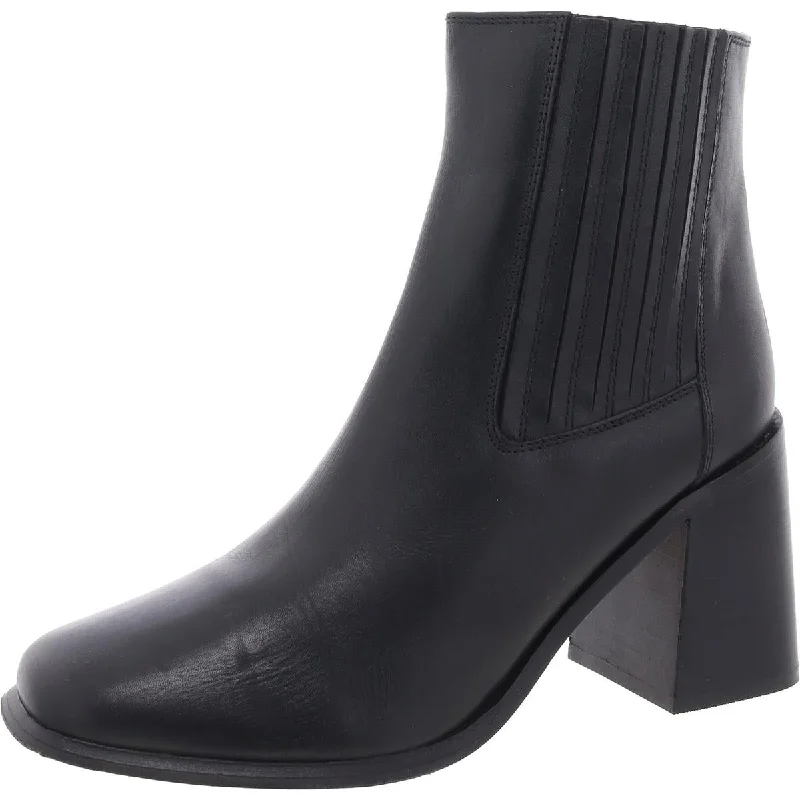 rugged boots for all terrains-André Assous Womens Leather Block Heel Chelsea Boots