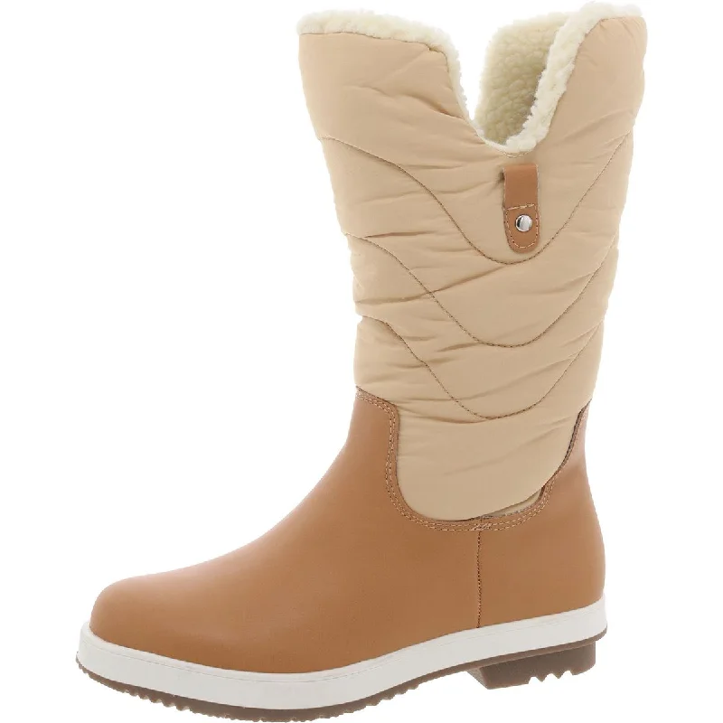 boots for extreme weather conditions-Journee Collection Womens Platform Round Toe Shearling Boots