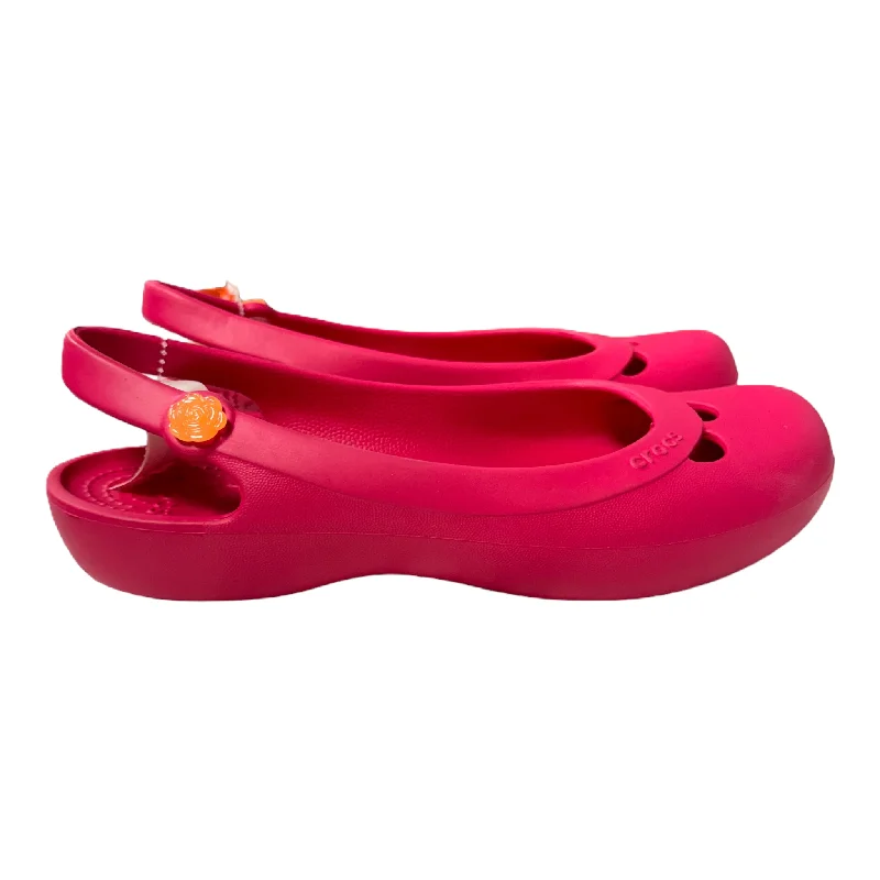 stretch flats for wide toes-Satin dressy flatsShoes Flats Ballet By Crocs  Size: 11