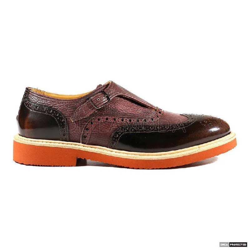 loafers for trendy office attire-Dino Bigioni Designer Shoes Men's Italian Shade Fume Brown Loafers (DB1006)