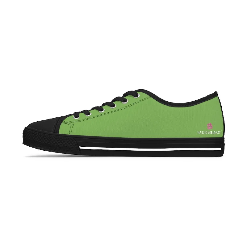 eco athletic shoes charm-Light Green Best Ladies' Sneakers, Solid Color Women's Low Top Sneakers (US Size: 5.5-12)