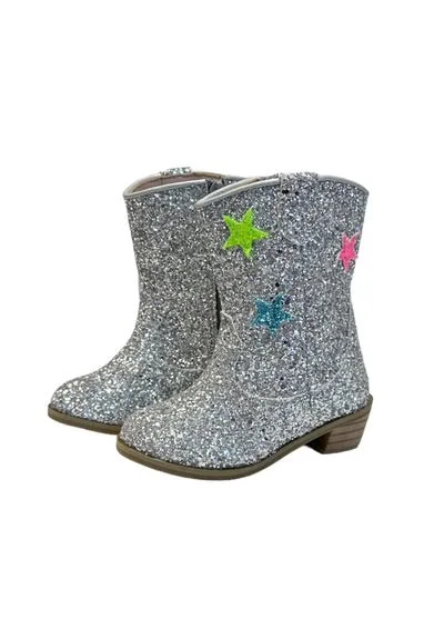 leather boots for men-Hologram Star Cowgirl Boots