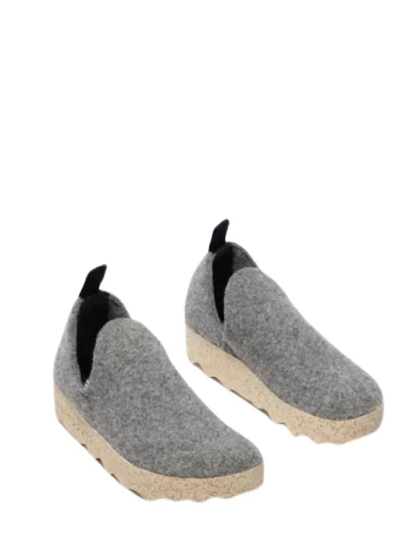 Unisex City Slip-On Shoe In Concrete Tweed