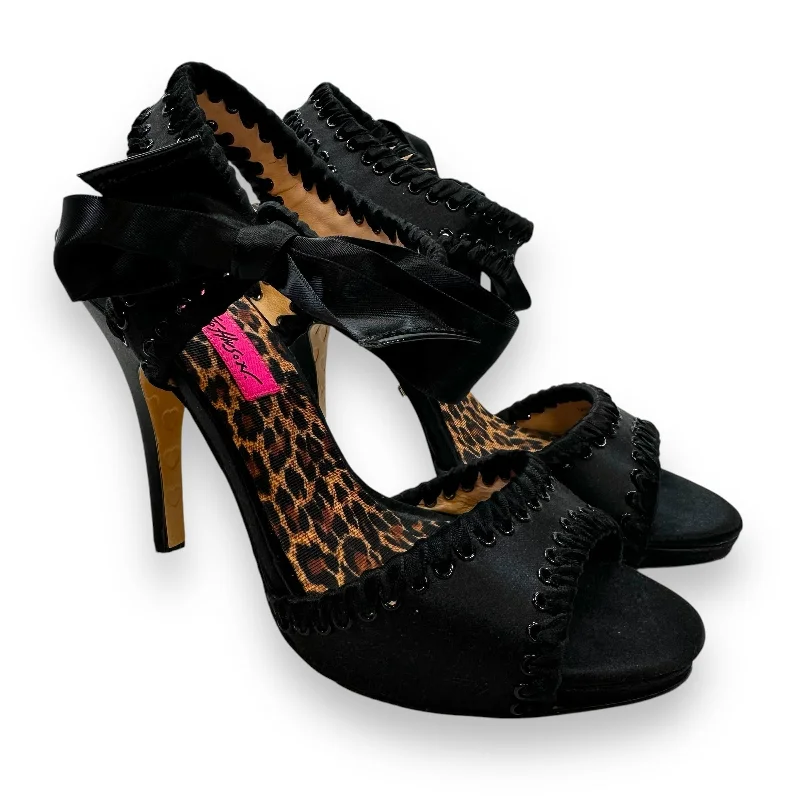 edge high heels eco-Shoes Heels Stiletto By Betsey Johnson In Black, Size: 6