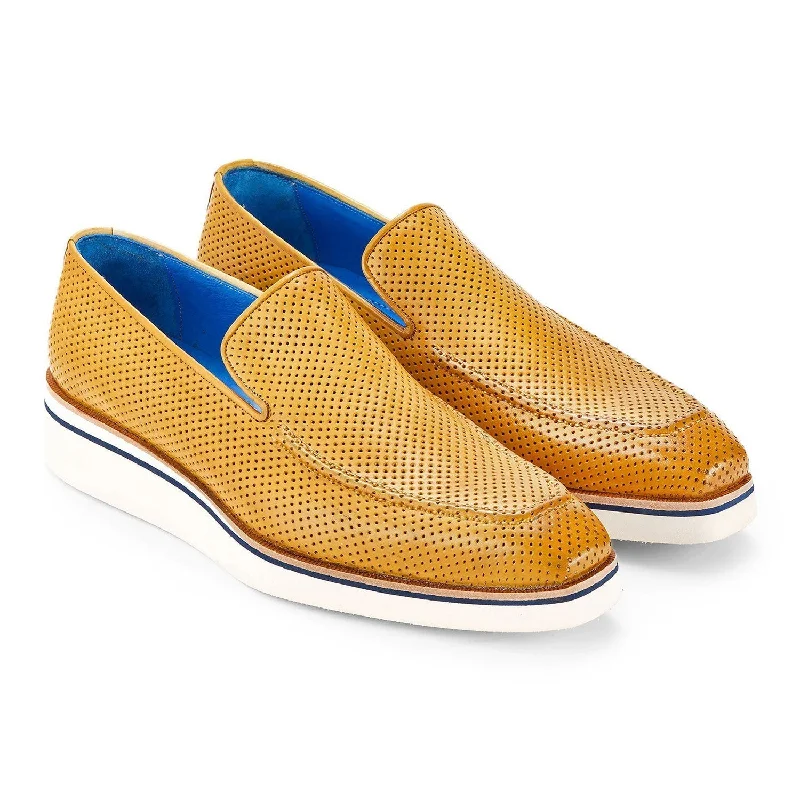 loafers with extra-wide fit-Paul Parkman Men's Shoes Perforated Calf-Skin Leather Smart Casual Loafers (PM6433)