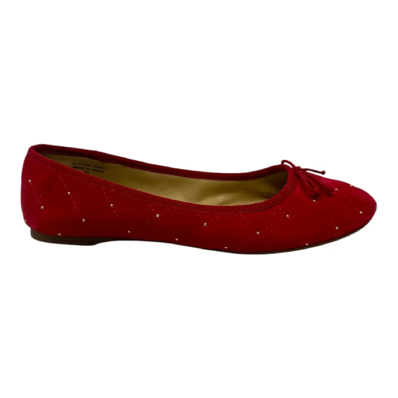 light flats coral-Flats to wear with jeansQuilted Shoes Flats By Talbots In Red, Size: 7