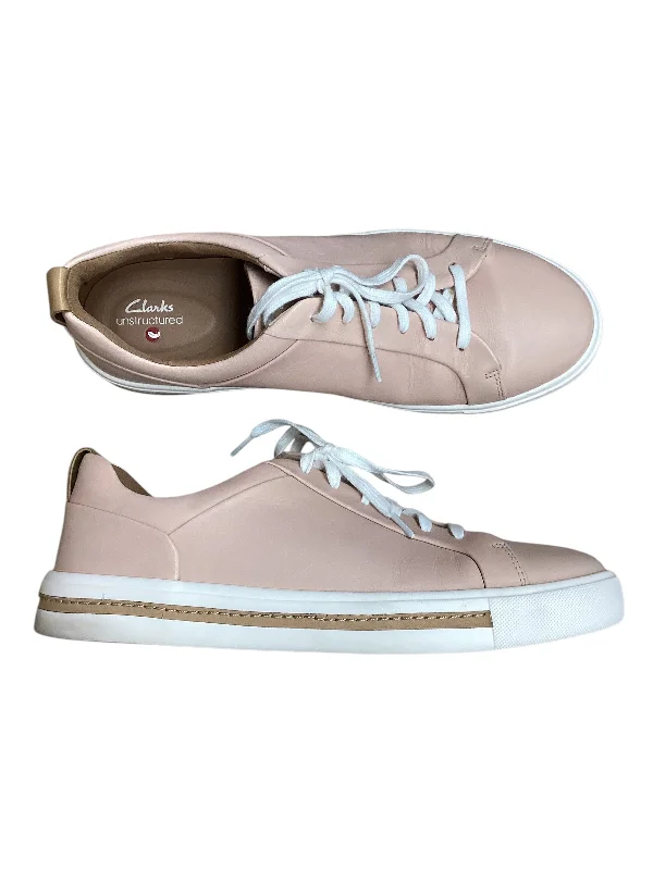 affordable athletic shoes steal-Shoes Sneakers By Clarks In Pink, Size: 9