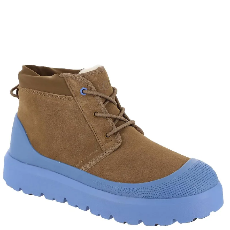 boots for urban wear in snow-UGG Men's Neumel Weather Hybrid Chukka Boot, Chestnut/Big Sky