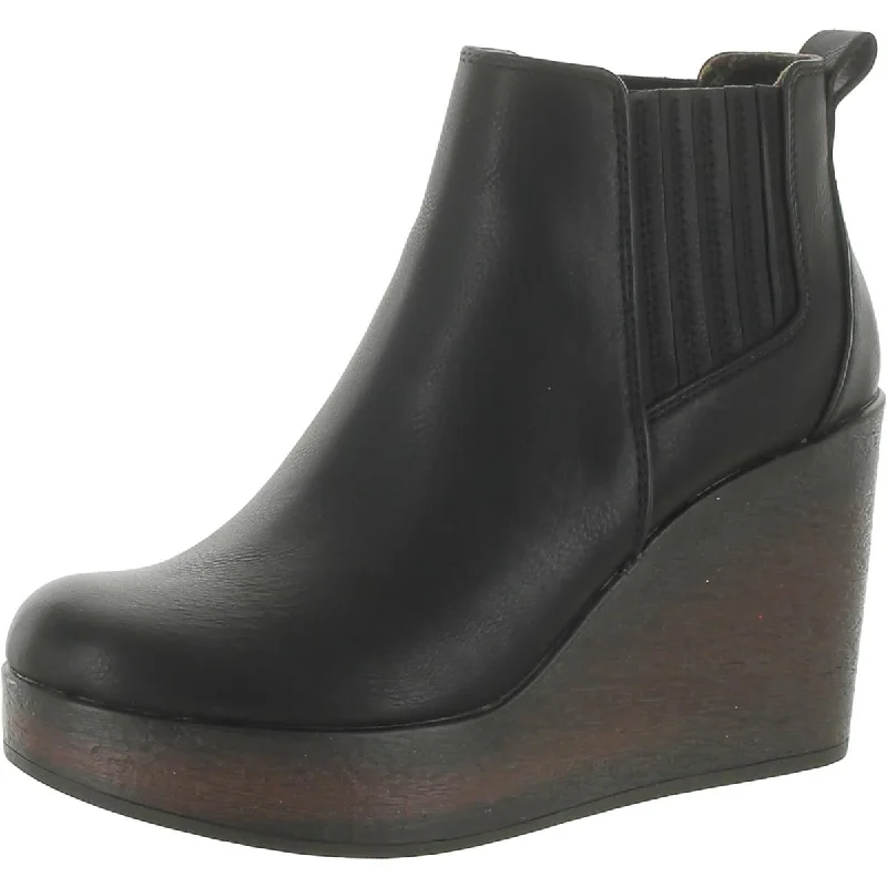 boots for rainy weather-B.O.C. Womens Athalia Faux Leather Chelsea Boots