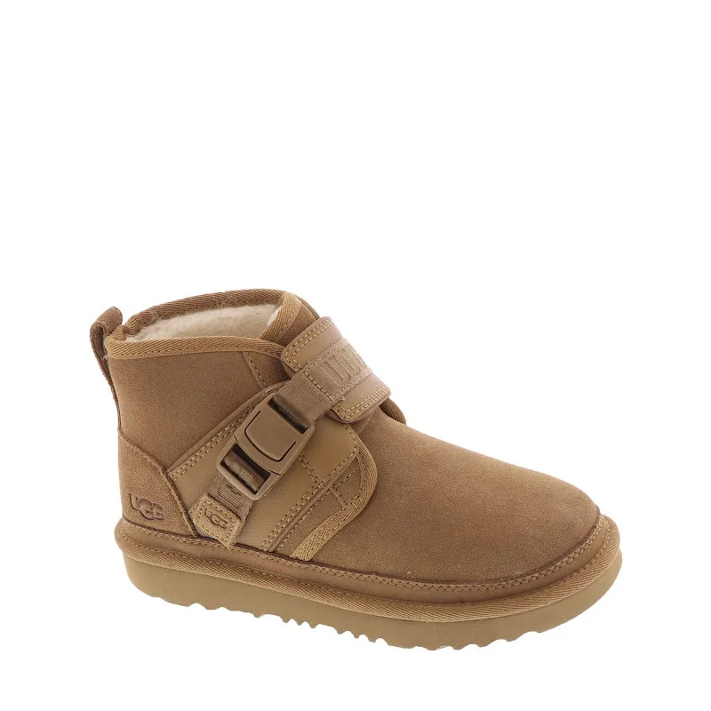 boots with warm, comfortable fit for winter-UGG Unisex-Child Neumel Snapback Boot, Chestnut