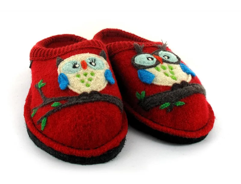 Slippers with firm soles-HAFLINGER® Olivia Owl Slippers