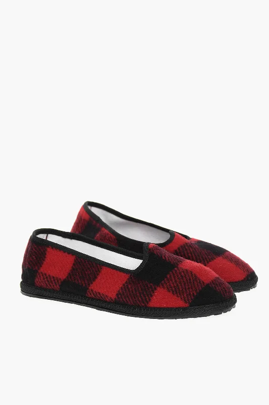 Vibi Venezia Woolrich Wool Buffalo Checked Ballet Flat