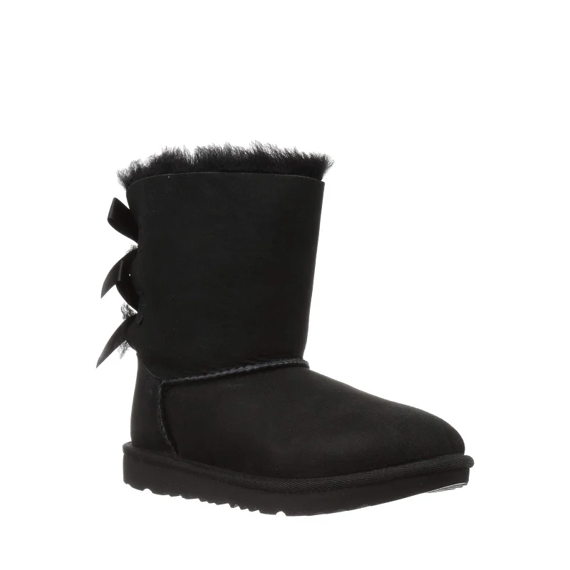 comfortable boots for extreme winter-UGG Unisex-Child Bailey Bow Ii Boot, Black